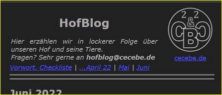 geändertes Aussehen Blognavigation